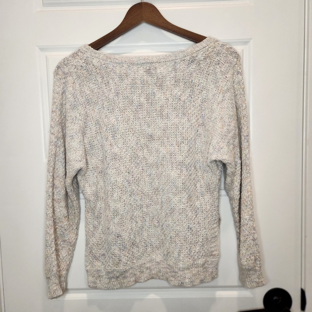 XS Roots Women's Beige Light Pastel Multicolour Wide Crew Neck Sweater - Picture 6 of 6